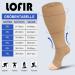 Buy Lofir Medical Compression Stockings for Men & Women - Open Toe Knee-High Support Socks 20-30 mmHg | Oversize 3XL in Black & Skin Color - Buy Online on GoSupps.com