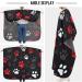 Waterproof Barber Cape - Dog's Paw White & Red Cheetah Haircut Bib for Men & Women | Unisex Hair Cutting Cape - Buy Online on GoSupps.com