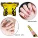 120 Self-Adhesive Nail Templates - Golden Butterfly Nail Art Forms for DIY Gel Extensions - Buy Online on GoSupps.com