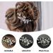 ifundom bridal hair accessories Flower Hair Comb hairbrush for women Floral Hair Clips Bridal Comb Barrette proms hair comb Handmade Bridal Hair Comb diamond Zinc alloy leaf banquet - Buy Online on GoSupps.com