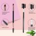 Duo Eyebrow Brush Set - Professional Angled Eye Brow Brush and Spoolie Brush with Eyelash Comb - Black (2 Pack) - Buy Online on GoSupps.com