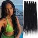 Leeven 18 Inch Dreadlock Extension 10 Strands Synthetic Single Ended Dreads Soft Handmade 0.6 Width Reggae Dreadlocks Black Hippie Dreads extensions /1B# 18 Inch (10 Strands) Black /1B#