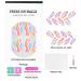 24 Pcs Colorful Candy Swirl Stiletto Press On Nails with Glue - Luvehandicraft - Buy Online on GoSupps.com