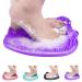 AXLOFO Shower Foot Scrubber Mat XL Larger Size Foot Massager Mat with Non-Slip Suction Cups - Cleans Exfoliationl Massages Your Feet Without Bending Foot Circulation & Relieve Tired Feet Mat-purple