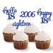 24 pieces glitter 18th birthday cupcake topper birthday decoration 18 from 2006 for 18th birthday boy 18 birthday party accessories party decoration cake decoration (blue)