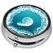 Sea of Love Round Pill Box - Portable 3 Compartment Organizer for Travel - Black - Buy Online on GoSupps.com