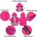 Minezi Pink XXL Hundred Coat - Reflective Buttons & Zippers Wind & Rainproof Adjustable Cord Removable Hood - Buy Online on GoSupps.com