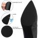 2 Pairs Non-Slip Shoe Sole Protectors for High Heels & Flats - Wear-Resistant Slip Pads (Black) | International Shipping Available - Buy Online on GoSupps.com