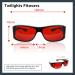 TrueDark Twilights Fitover Blue Light Blocking Glasses - Reduce Eye Strain & UV Glare for Better Sleep | Men & Women | Perfect for Computer Gaming TV & Phone - Dave Asprey - Buy Online on GoSupps.com
