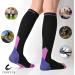 COOPLUS Compression Socks 20-30mmHg for Women Men - 3 Pairs, Black Multicolor, L-XL - Buy Online on GoSupps.com