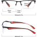 Buy Lanomi Blue Light Filter Reading Glasses - Anti-Blue Light Half Frame Computer Glasses for Men & Women - Red 2.0 Diopters - Buy Online on GoSupps.com