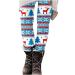 Yihaojia Women's Christmas Leggings-High Waisted Leggings Brushed Xmas Leggings Pants Ankle Length Holiday Leggings Navy#26 Medium