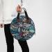 Leaf Print Cross Stitch Storage Bag | Embroidery Projects Organizer with Zipper Pockets | Knitting and Sewing Crafts Tote Bag - Buy Online on GoSupps.com