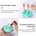 Silicone Makeup Brush Cleaning Mat with Drying Holder - Green | Portable Bear Shaped Brush Cleaner Pad + Quick Color Removal Sponge Scrubber Tool - Buy Online on GoSupps.com