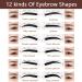 12 Shapes Eyebrow Stencil Set - 48 Pairs Reusable Eyebrow Ruler & Template for Women and Girls - Grooming Tool - Buy Online on GoSupps.com