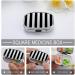 Portable Black and White Striped Pill Box | 2 Compartment Medicine Organizer for Pocket & Purse - Stylish & Decorative - Buy Online on GoSupps.com
