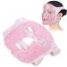 Reusable Gel Beads Face Mask Hot Cold Compress Cooling Relaxing Facial Gel Mask (Pink) for SPA Temperature Storage Soft Fabric Elastic Band