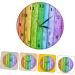 Zerodeko Color Wood Grain Wall Clock Yellow Bathroom Decor 3d Clock Shower Clock Retro Clock Mute Hanging Clock Colorful Wall Clock Wooden Clock Household Acrylic Wall Hanging - Buy Online on GoSupps.com