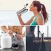 Isolated Stainless Steel Protein Shaker Bottle 590ml - Hot/Cold Dishwasher-Safe Leak-Proof BPA-Free - Silver & Black - Buy Online on GoSupps.com
