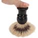 Portable Black Razor Brush for Men - Curved Handle Shaving & Foaming Bar Cleaning Brush Ideal Father's Day Gift - Buy Online on GoSupps.com