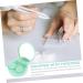 Solustrie Contact Lens Container Set - Eye Care Holder with Mirror Box for Travel - Colored Contact Lenses Storage - 7.5x7.5x2.8cm - Durable Plastic - Buy Online on GoSupps.com