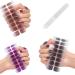 Quinnas Gel Nail Stickers with Uv Light Semi Cured Gel Nail Strips DIY Gel Nail Stickers Kit French Manicure Gel Polish Strips Long Lasting Works Any Nail Easy to Apply & Remov (D)