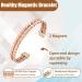 EnerCoppeX Copper Magnetic Bracelet for Women - Detox Jewelry with 3500 Gauss Magnet (CPB-0999) - Buy Online on GoSupps.com