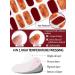 Kalolary Semi-Cured Gel Nail Wraps - Amber Full Wrap Stickers | Long Lasting Salon Quality for Autumn | Includes Nail File & Wood Stick - Buy Online on GoSupps.com