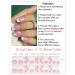 Semi Cured Gel Nail Strips - French Pink Flower | 20pcs UV Gel Nail Wraps for DIY Home Manicure - Buy Online on GoSupps.com