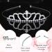 Silver Rhinestone Crystal Princess Tiara Crown - 16 Pieces for Girls Birthday, Prom, Wedding | Kids Headband for Party Pageant - Buy Online on GoSupps.com