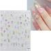 JMEOWIO 3D Embossed Flower Spring Summer Floral Nail Art Stickers Decals Self-Adhesive 5D Nail Supplies Nail Art Design Decoration Accessories 1 Sheets - Buy Online on GoSupps.com