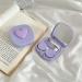 Swetopq Portable Contact Lens Box - Square Heart Shaped Travel Case with Mirror - Compact Storage Solution for Eyes - Perfect for International Shipping - Buy Online on GoSupps.com