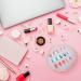 WLLHYF Nail Art Palette - Irregular Makeup Plate & Gold Edge Holder for Beauty Nail Art | Mixed Color Resin Painting Tool - Ideal for Hand-Painted Toning in True Pink - Buy Online on GoSupps.com