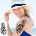 3D Flowers Temporary Tattoos for Women - 42 Sheets Body Art Arm Sketch Tattoo Stickers for Girls - Buy Online on GoSupps.com