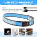 Glow in The Dark LED Dog Collar - Rechargeable Hi-Visibility Light Up Collar for Small, Medium, Large Dogs - Blue - Medium - Buy Online on GoSupps.com