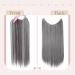 SEGOHAIR Invisible Wire Hair Extensions One Piece Hair Extensions Synthetic Hair Extension 20 inch Long Straight No Clip in Hairpieces Hair Pieces for Women-Dark Brown mix Silver Grey - Buy Online on GoSupps.com