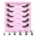 Newcally Eyelashes Half Lashes Natural Cat Eye Wispy False Eyelashes Fluffy Volume Strip Fake Eyelashes Accent Corner 3/4 Eye Lashes Cluster DIY Eyelashes 5 Pairs B05