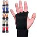 Gymnastics Grips - Gloves for Crossfit - Calisthenics Equipment, Pull Up Grips, Hand grips, Leather Lifting Grips, Workout grips with Wrist Wraps - Gym Gloves for Men and Women to Crush your WOD Black - Suede Leather Large