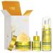 Anirui facial care set - gift set for women - anti -aging day care and night care - turmeric vitamin C facial mask + foaming facial cleaner + turmeric facial oil - Skincare