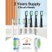 Bitvae D2 Electric Toothbrush Double Pack | 2 x Ultrasound Rechargeable Brush for Adults & Kids | 8 Heads 5 Modes Timer | Black & Pink - Shop Now! - Buy Online on GoSupps.com