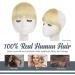 BARSDAR Clip in Fringe 100% Real Human Hair Bangs - 613#-1 Beach Gold - Washable/Dye-able - Neat Bangs for Women - Buy Online on GoSupps.com
