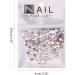 FEIlei Flatback Glass Nails Rhinestones Nail Art Decoration Gems Manicure Accessories - Buy Online on GoSupps.com