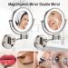 SRVNT 360 Swivel Extendable Makeup Mirror with Light - Brass Wall-Mounted Magnifying Vanity Mirror - Buy Online on GoSupps.com