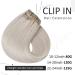 Vivien Clip-In Real Hair Extensions - Platinum Blonde #60 | 50cm 120g - 20 Inch Remy Hair - 7 Pieces - Buy Online on GoSupps.com