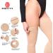 Buy KEVVI Thigh High Compression Stockings for Men & Women (S-5XL) - 20-30 mmHg Open Toe Support Hose in Beige | Fast International Shipping - Buy Online on GoSupps.com