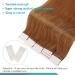FSHINE 55CM Tape-in Extensions Copper Red Real Human Remy Hair Double Seamless 20 PCs 50g Glue-in #330 - Buy Online on GoSupps.com