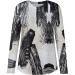 Odoy Women's Casual Button Strip Pullover - Summer Autumn Short-Sleeved Tunics & Blouses - Basic Streetwear Shirts - 2 Black L - Buy Online on GoSupps.com