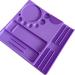 Silicone Palette for Lash Lift Brow Lamination Palette Silicone Palette for Lash Lift and T-int 9 Function Tray for Eyelash Lifting Brow Lamination DIY Tint Mixing Tool for Perming Lashes (Purple)