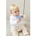 Matchstick Monkey Blue Teether & Gel Applicator - BPA Free Silicone | Easy Grip | 3 Months+ | Original Monkey Design - Buy Online on GoSupps.com