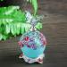H&D Retro Frosted Blue Glass Perfume Bottle 23ml with Butterfly Stopper - Refillable & Stylish International Shipping - Buy Online on GoSupps.com